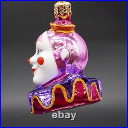 Rare CHRISTOPHER RADKO Clown Around Classics Glass Christmas Ornament