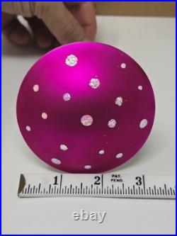 Rare Christborn Glückspilz Red Toadstool Christmas Ornament- Mouth Blown Glass