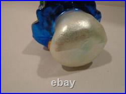 Rare Christopher Radko Christmas Ornament Siberian Santa Blue 9 Detailed Glass