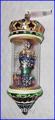 Rare Christopher Radko Crystal Cracker Nutcracker Blown Glass Christmas Ornament