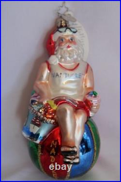 Rare Christopher Radko Santa Claus Summer Breeze Nantucket Christmas Ornament Rare Christopher Radko Santa Claus Summer Breeze Nantucket Christmas Ornament