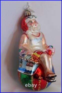 Rare Christopher Radko Santa Claus Summer Breeze Nantucket Christmas Ornament Rare Christopher Radko Santa Claus Summer Breeze Nantucket Christmas Ornament