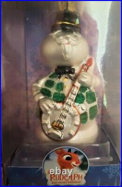 Rare Complete Set of Rankin Bass Christmas Treasures Glass Ornaments