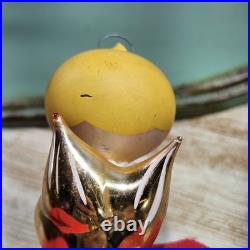 Rare De Carlini Glass Angel Mid Century Atomic Gold FLAWS