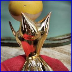 Rare De Carlini Glass Angel Mid Century Atomic Gold FLAWS