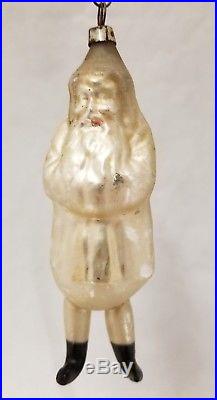 Rare German 1900's Santa with Annealed Legs Christmas Ornament