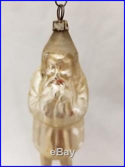 Rare German 1900's Santa with Annealed Legs Christmas Ornament