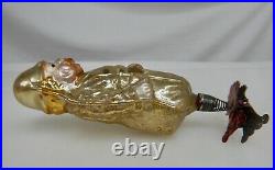 Rare Keystone Cop Christmas Glass Ornament on Spring Clip 81950