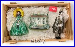 Rare Kurt Adler Gone With The Wind Polonaise Blown Glass Christmas Ornament FLAW