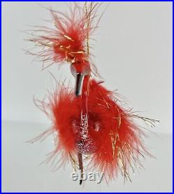 Rare Radko Red Feather Fire Bird Glass Christmas Ornament Made in Italy 97