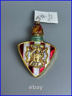 Rare Signed Radko New York City's Bravest Christmas Ornament NYFD NYPD