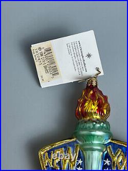 Rare Signed Radko New York City's Bravest Christmas Ornament NYFD NYPD