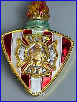 Rare Signed Radko New York City's Bravest Christmas Ornament NYFD NYPD