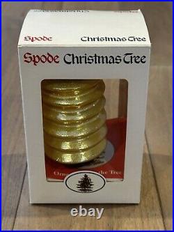 Rare Spode Glass Lantern Gold Christmas Ornament On The Tree in Box
