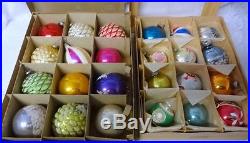Rare Vintage 50's-60's Christmas Glass Ornaments Mixed Lot