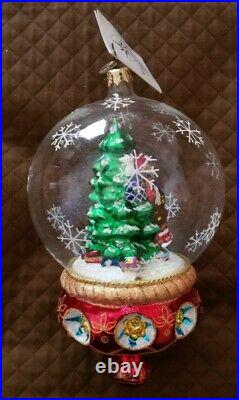 Rare Vintage Christopher Radko Sumptuous Santa Claus Globe Christmas Ornament