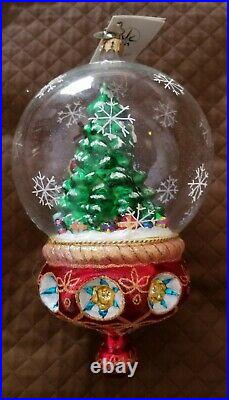 Rare Vintage Christopher Radko Sumptuous Santa Claus Globe Christmas Ornament