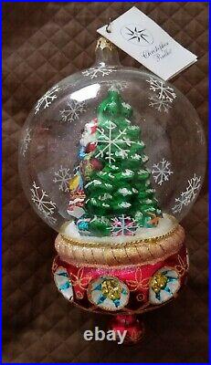 Rare Vintage Christopher Radko Sumptuous Santa Claus Globe Christmas Ornament