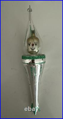 Rare Vintage De Carlini Alien Spaceship Christmas Italian Blown Glass Ornament