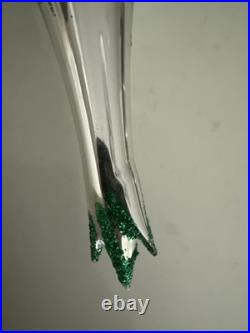 Rare Vintage De Carlini Alien Spaceship Christmas Italian Blown Glass Ornament