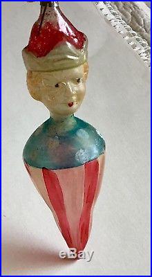 Rare Vintage German Christmas Glass Patriotic Ornament