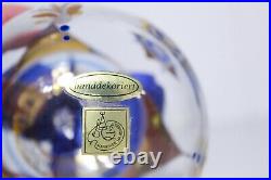 Rare Vintage Hand Crafted Large Glass Austrian Christmas Ornament Gold Gilt