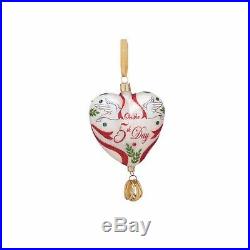 Reed & Barton 12 Days Of Christmas Ornament Set Twelve Glass Wooden Chest NEW