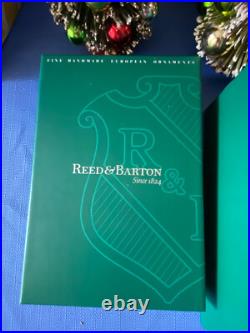 Reed & Barton Glass Christmas Ornament C2967 Santa On Ball