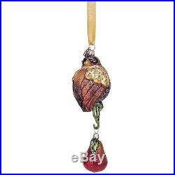 Reed & Barton Partridge In A Pear Tree Glass Ornament 12 Days Of Christmas NEW