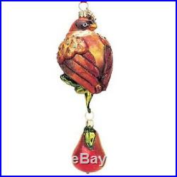 Reed & Barton Partridge In A Pear Tree Glass Ornament 12 Days Of Christmas NEW