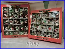 SHINY BRITE CHRISTMAS ORNAMENTS LOT Six boxes/88 Ornaments