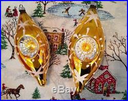 SHINY BRITE Vintage Glass Xmas Ornaments INDENTS ICICLES BELLS Mica West German