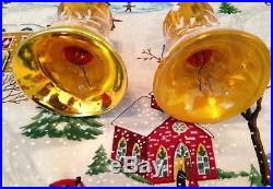 SHINY BRITE Vintage Glass Xmas Ornaments INDENTS ICICLES BELLS Mica West German