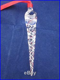 STEUBEN GLASS Christmas Ornament ICICLE 8987 Neiman Marcus Limited Ed 718/1000