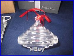 STEUBEN GLASS Christmas Ornament LANTERN in Bag & BOX EXCELLENT