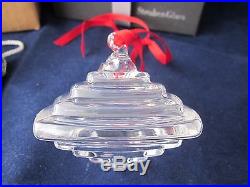 STEUBEN GLASS Christmas Ornament LANTERN in Bag & BOX EXCELLENT