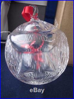 STEUBEN GLASS Christmas Ornament PEACE ON EARTH ANGEL # 9269 NEW in BOX