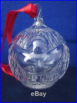 STEUBEN GLASS Christmas Ornament PEACE ON EARTH ANGEL # 9269 NEW in BOX