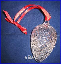 STEUBEN GLASS Christmas Ornament PINECONE EXCELLENT with BOX