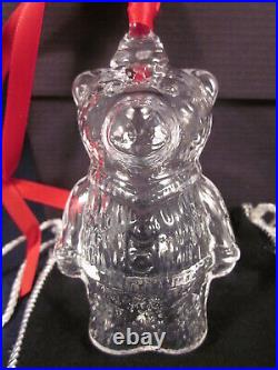 STEUBEN GLASS Christmas Ornament TEDDY BEAR NEW in BOX