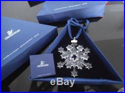 Swarovski 2004 Annual Christmas Snowflake Boxed Ornament Crystal Glass