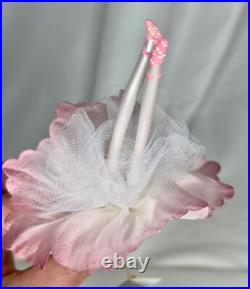 Saks Fifth Ave Pink Ballerina De Carlini Blown Glass Christmas Ornament 94331