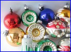 Set 25 BALL BELL Vintage German GDR XMAS Antique Decor CHRISTMAS Glass Ornament