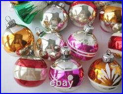 Set 25 BALL BELL Vintage German GDR XMAS Antique Decor CHRISTMAS Glass Ornament