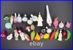 Set 32 pcs mini Vintage glass Christmas tree Ornament USSR soviet Malyutka