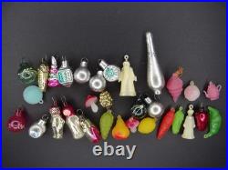 Set 32 pcs mini Vintage glass Christmas tree Ornament USSR soviet Malyutka