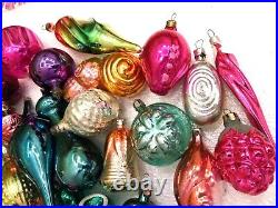 Set 42 Vintage Russian Glass USSR Xmas Christmas Decoration Fir-Tree Ornaments