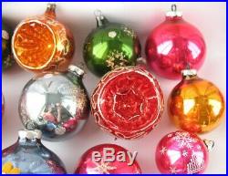 Set 45 BALLS Vintage German GDR XMAS Antique Decor CHRISTMAS Glass Ornament