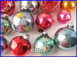 Set 45 BALLS Vintage German GDR XMAS Antique Decor CHRISTMAS Glass Ornament