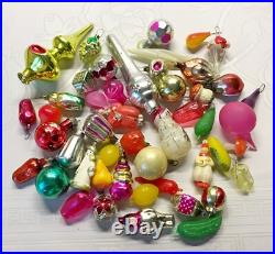 Set 47 pcs mini Vintage glass Christmas tree Ornament USSR soviet Malyutka